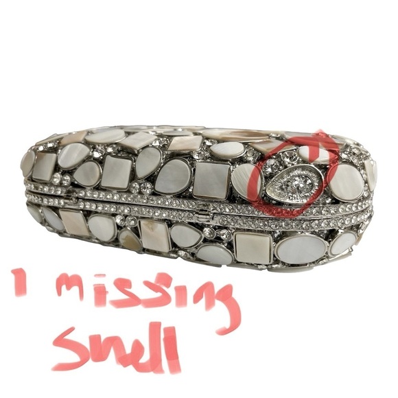 Boutique De FGG Synthetic Shell Evening Bags and Clutches Rhinestone - Picture 7 of 10